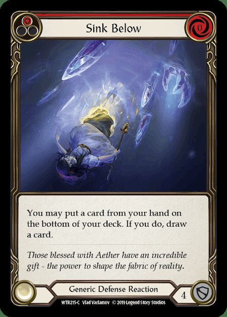 roschbei's tweet photo. Sink Bellow is probably the most wanted card in FaB, and it is a must have for almost every player in both casual and competitive play. #fabtcg #fabconstructed https://t.co/McOsj2lGoF