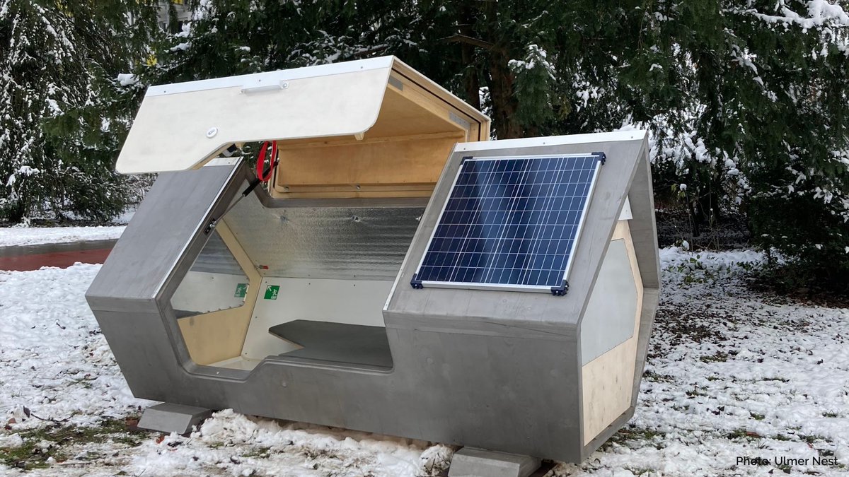 In Germany, this city installed free sleeping pods for the homeless.

The pods are insulated, waterproof, and come fitted with solar panels.