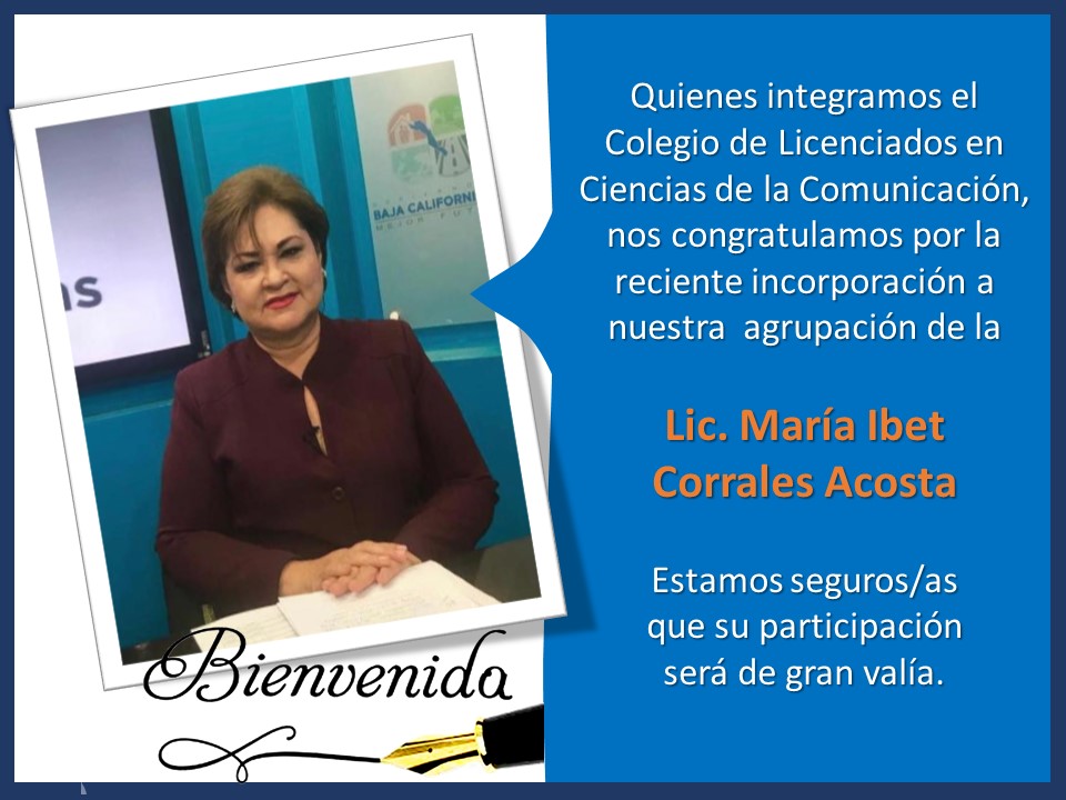 ComunicaBCS's tweet photo. Compartimos la excelente noticia de la incorporación al #CLCCBCS de @_AnaMerlos_ e Ibet Corrales, quienes seguramente nos aportarán su experiencia y entusiasmo, enriqueciendo el quehacer de nuestra agrupación. ¡Bienvenidas colegas! https://t.co/bKgdJJ4aFr