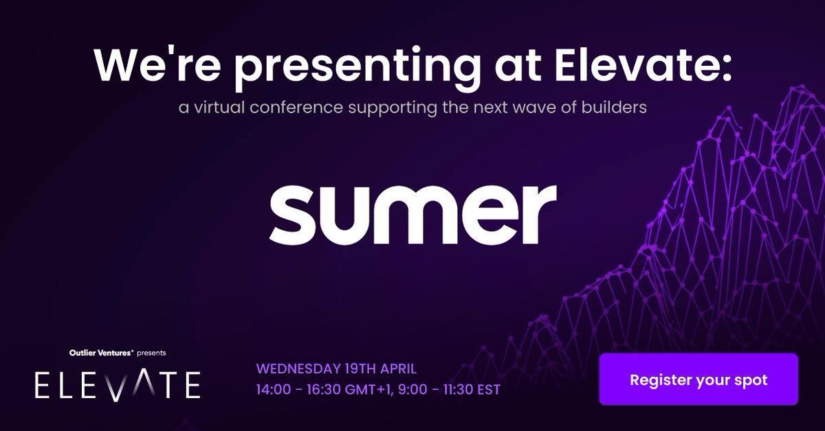 Happy to announce that we will be pitching Sumer to Web3 industry leaders along other projects that are part of the @OVioHQ Base Camp.

You can sign up at outlierventures.io/elevate/