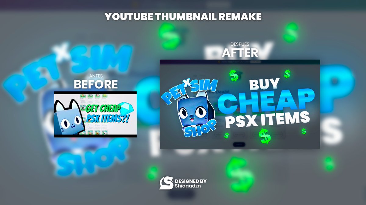 Shiaaadzn's tweet photo. 🔥YOUTUBE THUMNAIL REMAKE🔥
I was bored and I decided to remake a thumbnail.
I came across a video from @PetSimShop  and felt it was perfect. 

🔁and💟are appreciated😊 https://t.co/ZlO2aATlb2