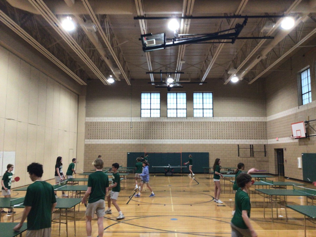 FloranceCandice's tweet photo. A little creativity, summer work and we have a table tennis unit. Students can play one on one and learn an amazing sport. https://t.co/ppS5vvY8RL