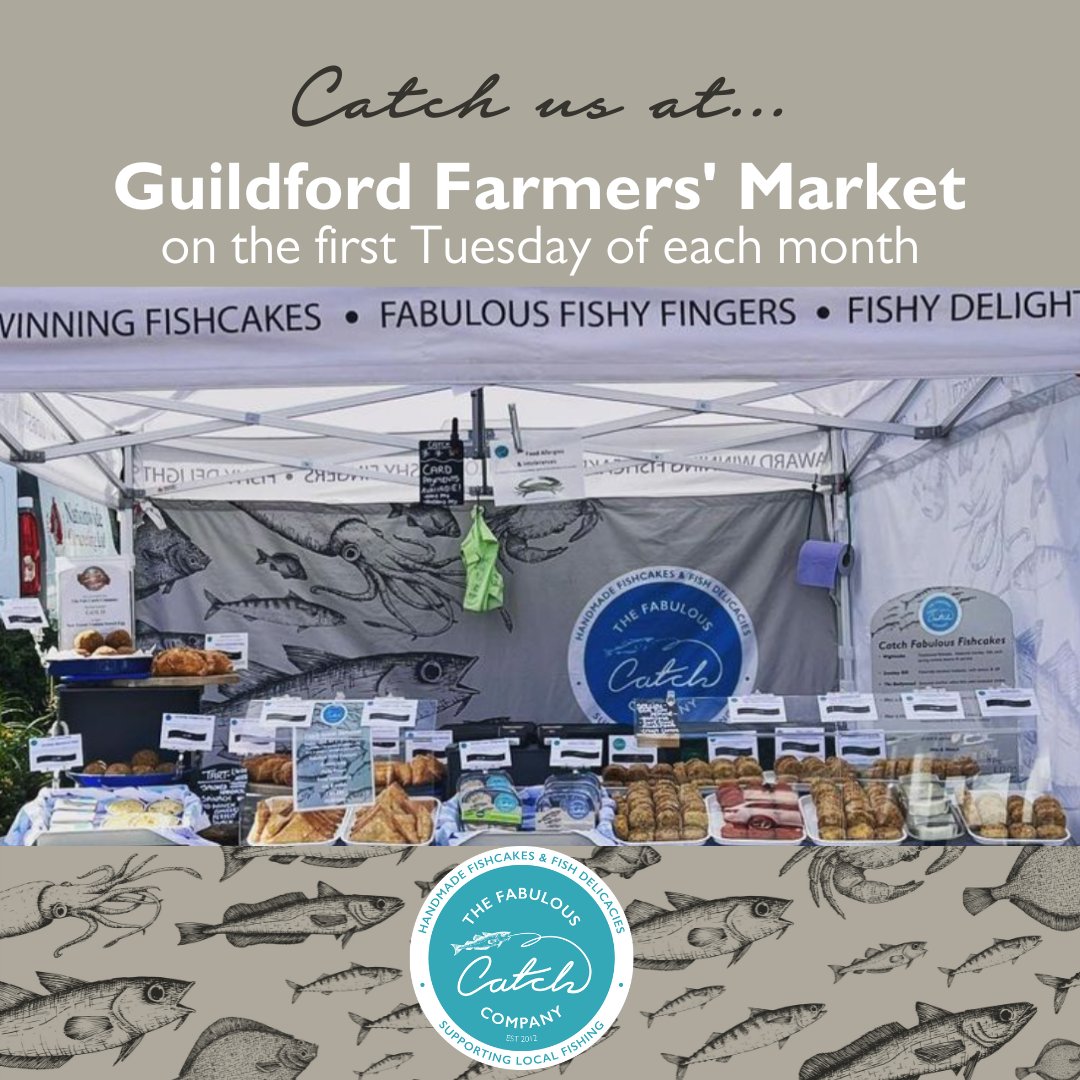 What a beautiful sunny day for #Guildford Farmers' Market today! If you missed us, don't worry - we'll be back on Tuesday 2nd May.
In the meantime, do check out our new online shop at fabcatchco.co.uk/shop and catch 10% off your first order with the code CATCH10