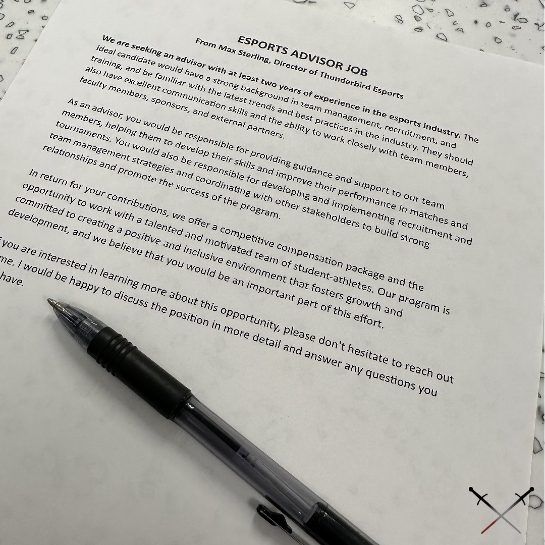 The_RustySword's tweet photo. The search for an esports advisor beings in #TheRustySword. Max Sterling is desperately looking for an experienced esports manager that can help him with his esports program. With this flyer, can Max find the hero that can save him from this current crisis? https://t.co/6RBaObMdtO