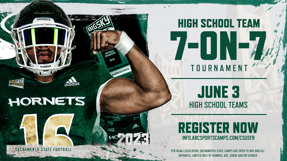 No place like Sacramento ☀️! 
Join us in JUNE for our Rising Stars Mega Camp and 7v7 Tournament.  #StingersUp #GreenSwarm                                                                
REGISTER HERE: info.abcsportscamps.com/csusfb