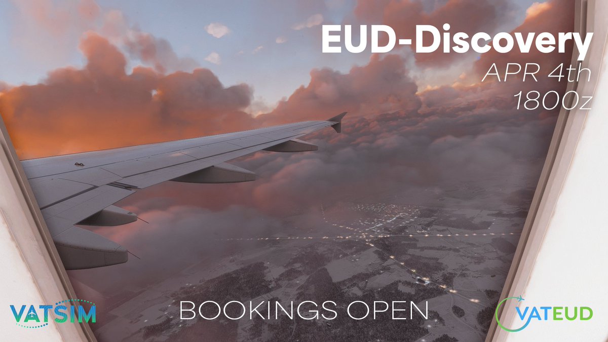 VATEUD's tweet image. Dear Members, The slots for our first Eud Discovery event will open today starting from 18z! Bookings are require for this event and can be done here: bookings.vateud.net