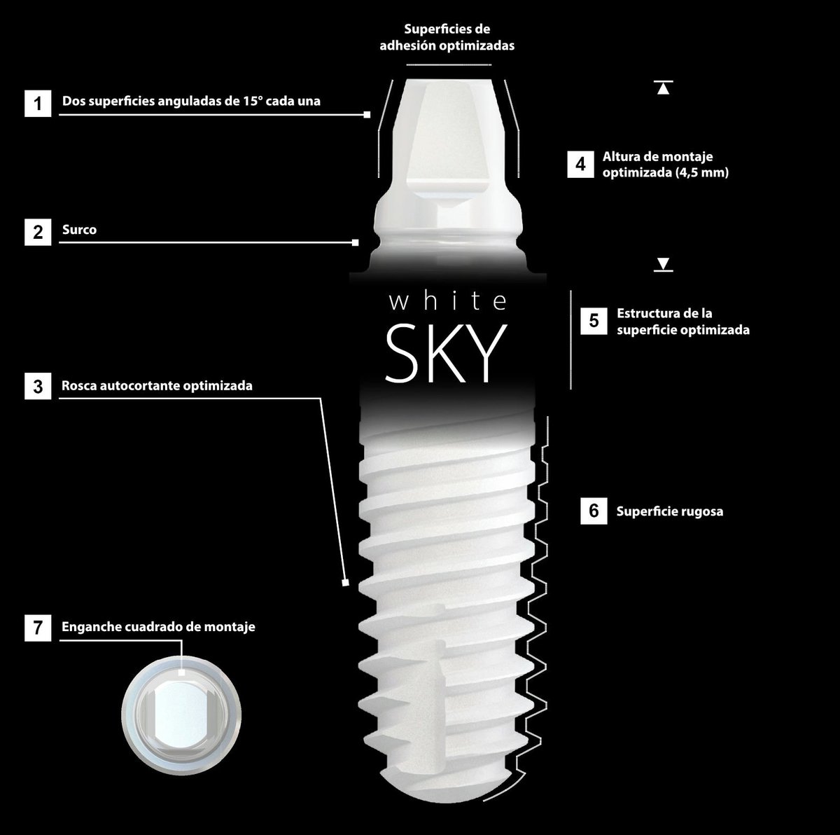 BredentSP's tweet image. Los implantes whiteSKY representan los más altos requisitos estéticos, de seguridad y de funcionalidad 🔝⁣
#Bredent