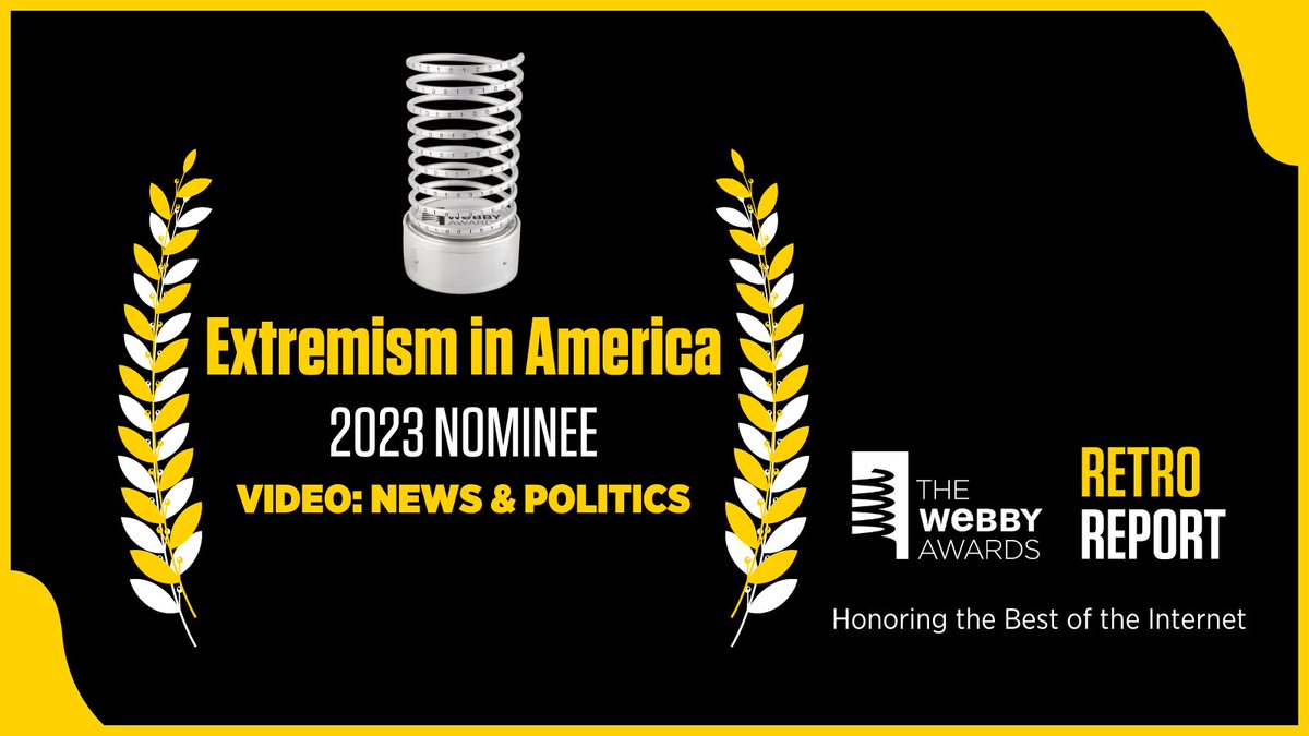 We're honored that our series, "Extremism in America," is nominated for <a href="/TheWebbyAwards/">The Webby Awards</a>' 2023 Video: News &amp; Politics category. This series was made in collaboration with <a href="/ThirteenWNET/">THIRTEEN</a>'s <a href="/ExploringHate/">Exploring Hate</a>. Vote for our series today: vote.webbyawards.com/PublicVoting#/…
#WebbyAwards