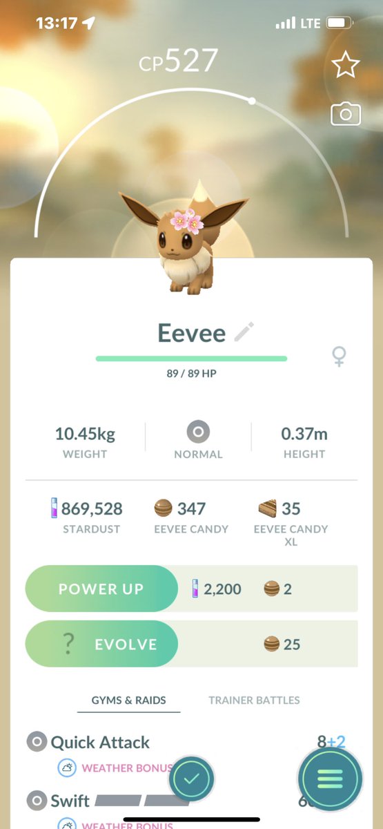 CrispyCup123's tweet photo. Stfu this #Eevee is too cute #PokemonGO https://t.co/mwYTsctb8f