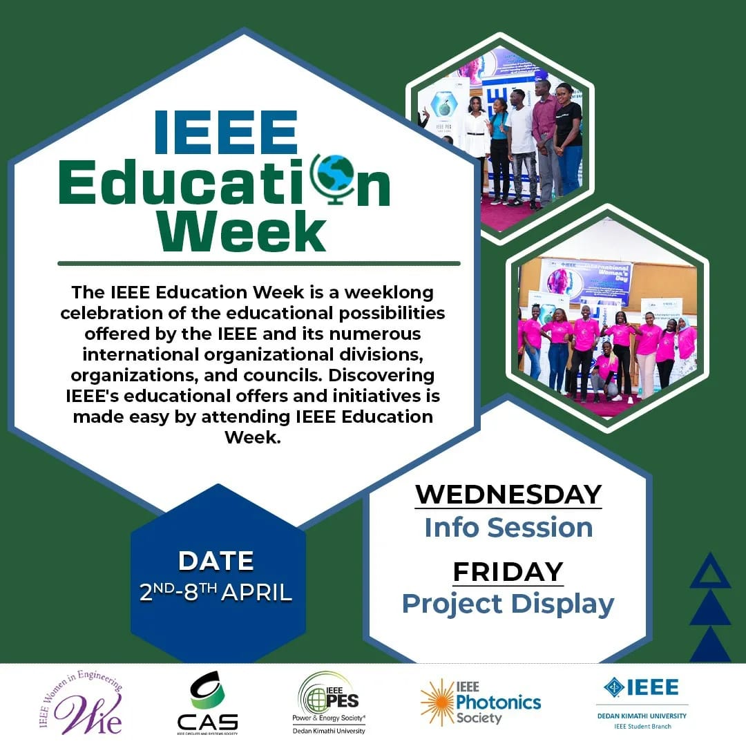 🧑‍🏫 IEEE Education week will be running from 2nd to 8th April. This is in celebration of the educational possibilities offered by IEEE and its numerous divisions, organizations and councils.
#educationweek
#ieeepes
#ieee
#ieeeorg
#event
<a href="/IEEEorg/">IEEE</a> 
<a href="/ieee_pes/">IEEE Power & Energy Society</a>