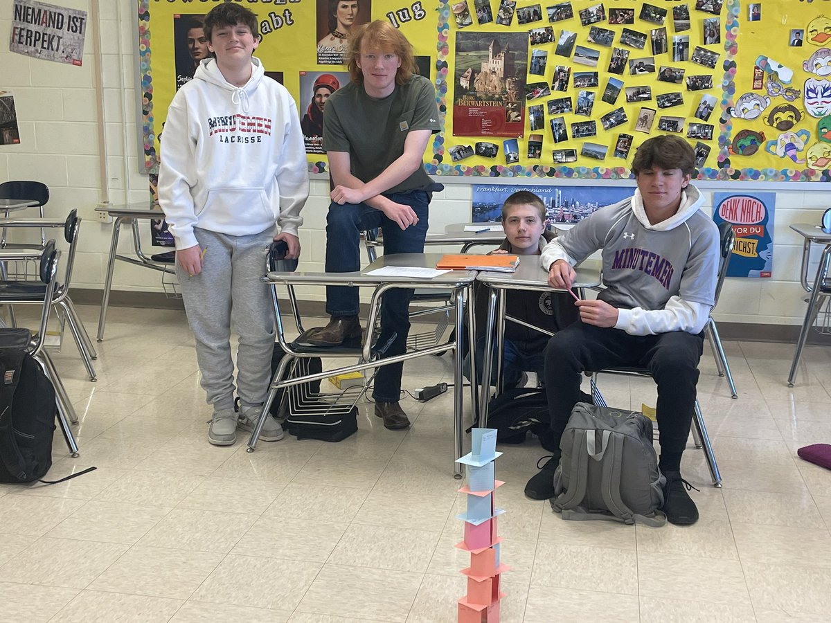 Frau Bacher (@frau_bacher) on Twitter photo To practice expressing more complex thoughts when writing, students worked together to write various detailed descriptions of a home. Only more complex sentence cards could be used to build their towers. Proficiency practice, collaboration, and fun- auf Deutsch! <a href="/HerrAndersonWT/">Principal Anderson</a> To practice expressing more complex thoughts when writing, students worked together to write various detailed descriptions of a home. Only more complex sentence cards could be used to build their towers. Proficiency practice, collaboration, and fun- auf Deutsch! <a href="/HerrAndersonWT/">Principal Anderson</a>