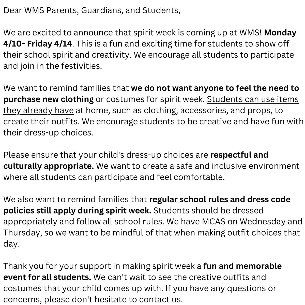MiddleWatertown's tweet photo. It’s Spirit Week next week!!! https://t.co/yoD2GGfqVu