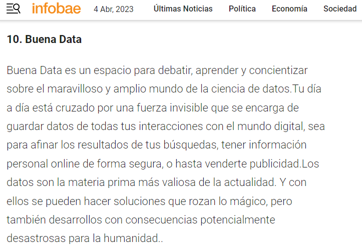 mothercaster's tweet photo. 𝗕𝗨𝗘𝗡𝗔 𝗗𝗔𝗧𝗔 fue recomendado por @infobae en su nota "Los 10 podcast de Apple en Argentina para engancharse este día"

Gran reconocimiento para un podcast de divulgación científica que no busca caer en el clickbait

https://t.co/AuJZoyfFlm https://t.co/Az50CdGr0E