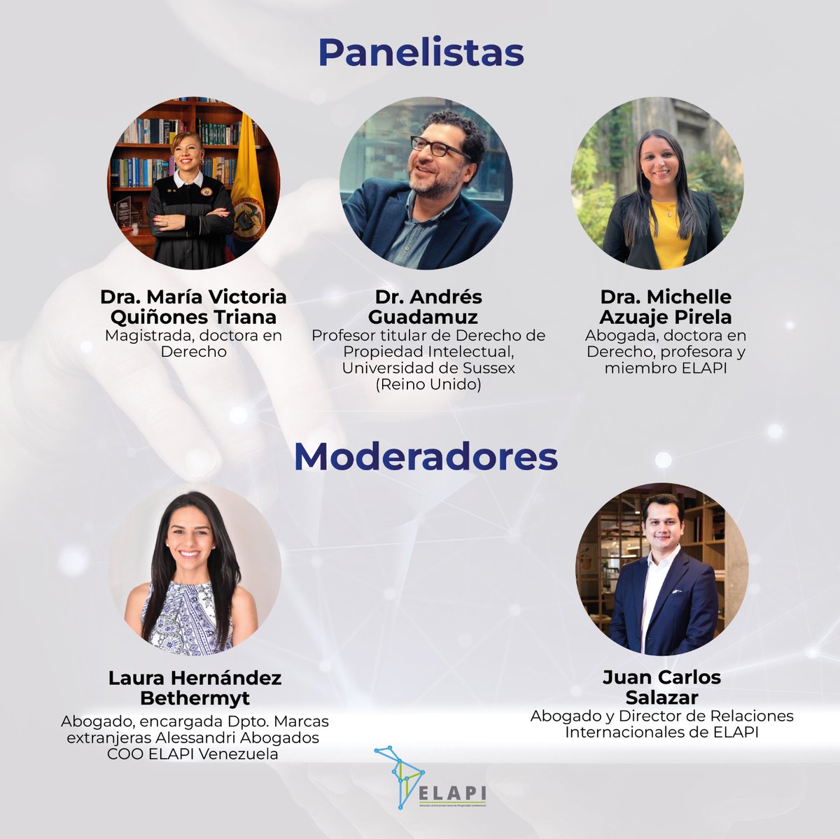 SomosELAPI's tweet photo. Hablaremos de #InteligenciaArtificial, #ChatGPT y otros temas con @michelleazuajep y @technollama y de metaverso con la magistrada colombiana María Victoria Quiñones. 

Moderan el webinar: @salazarjuank y @LSCHernandezB 

Inscripción: https://t.co/P3Rh4OUUtJ

#WomenIPDay https://t.co/WiXRICNAjG