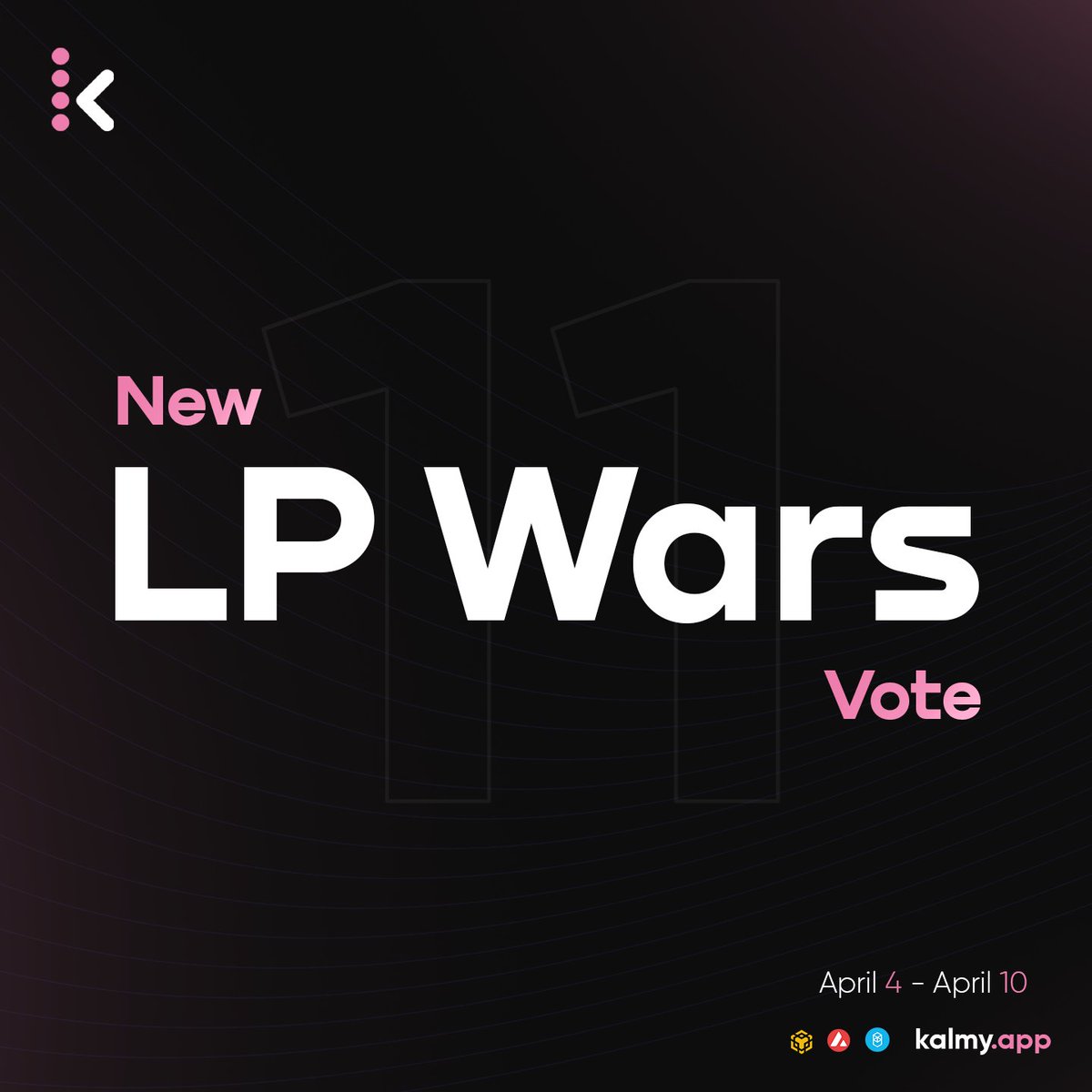 LP Wars: Vote 11 ⚡️

Which vault is going to take home the most rewards this week? 

Your $KALM tokens, your decision. 🦑

Cast your vote ➝ vote.kalmy.app/#/proposal/0x1…