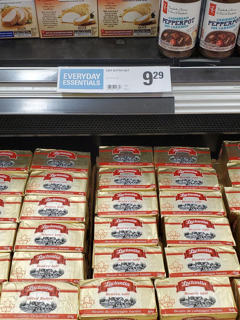 TimMacEachern's tweet image. Had to take a picture of this at Atlantic Superstore.  $9.29 for a pound of butter!
