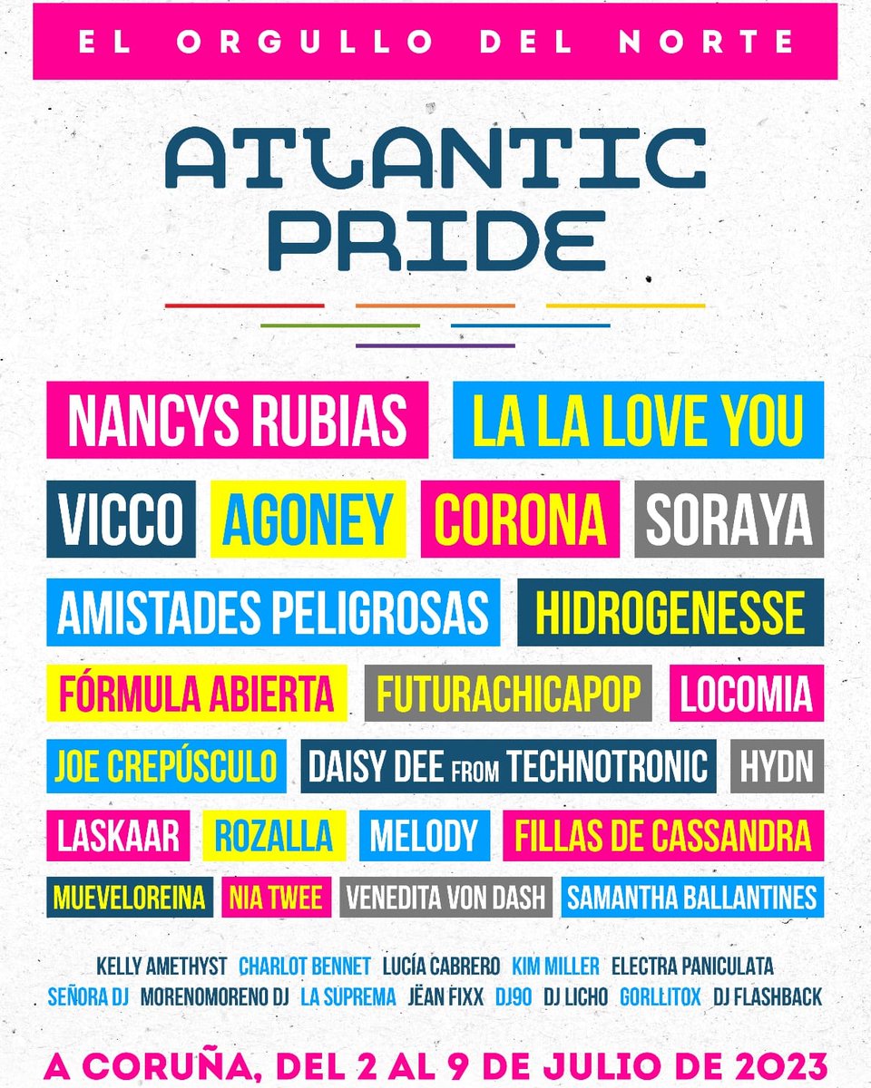 FormulaAbierta's tweet photo. Notición⚠️⚠️ 
El próximo 9/Julio estaremos disfrutando del #atlanticprideacoruña 
Que ganas tenemos!!! 
@veroromeromusic #enriqueanaut @OficialGeno https://t.co/0DvMl8nfaJ