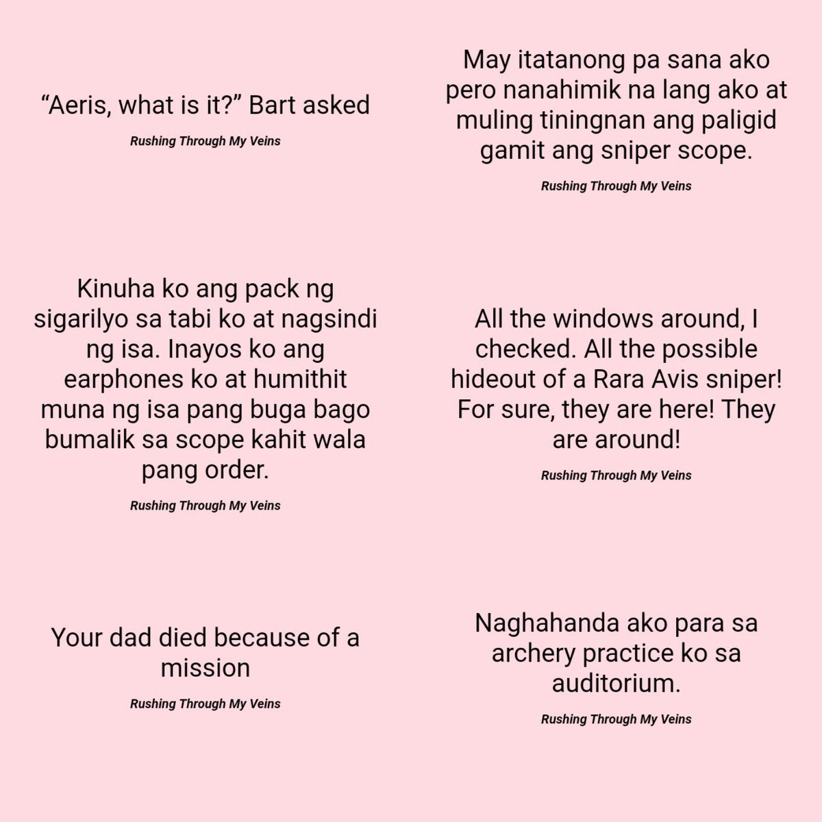 liliylenaalleje's tweet photo. It is confirmed! Aeris Van Arsdale is our third Rara Avis girl. Here are some random facts about her

— She is a sniper. 
— She is not a part of Rara Avis. 
— She smokes. 
— She plays archery and shooting.
— Her dad died because of a mission. 

#JonaxxRTMVSimula https://t.co/Ksoj8QcHqR