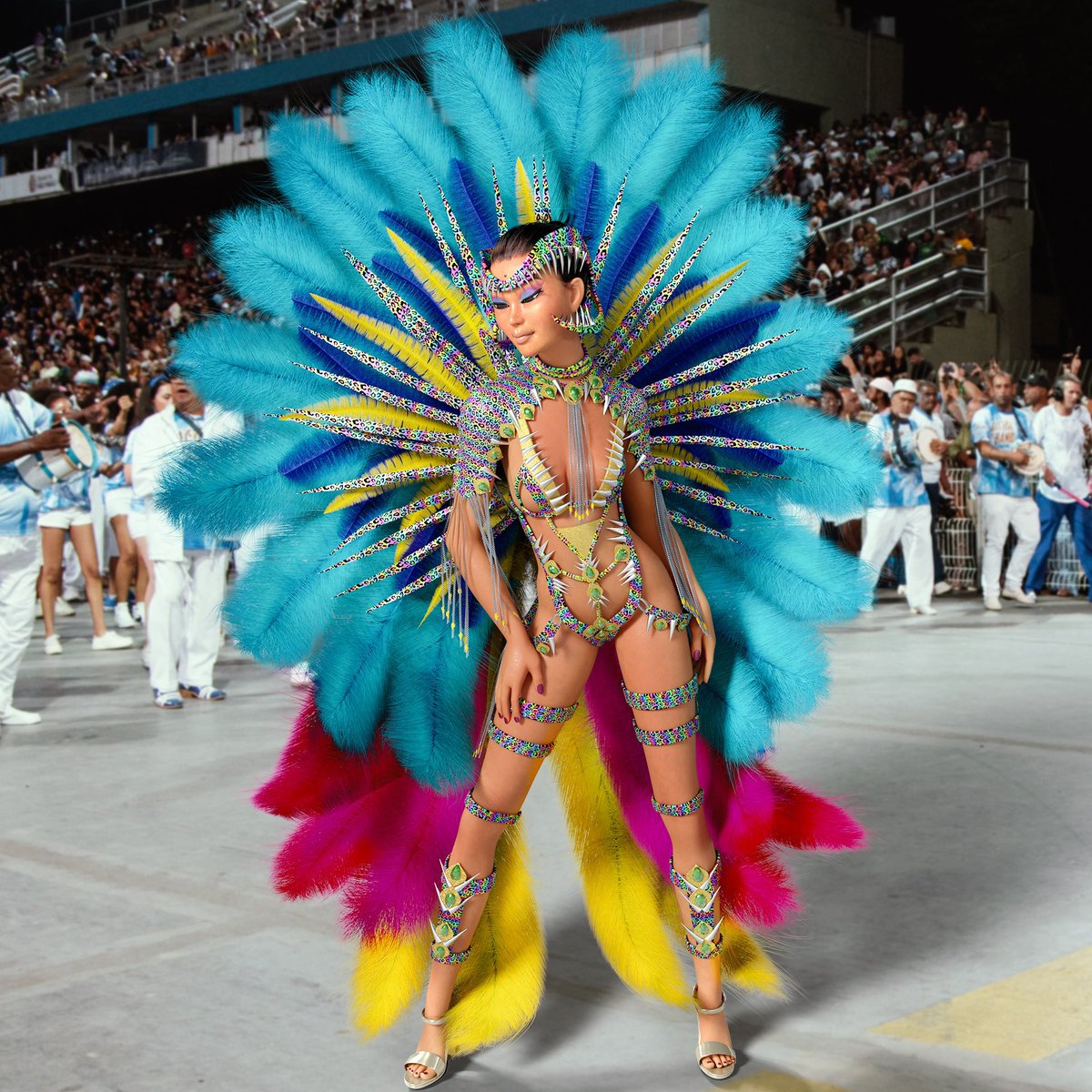 iamsatiko's tweet photo. 77 anos de emoção e alegria! @gres_vilaisabel, minha escola querida, parabéns por mais um ano de muito samba, cor e brilho na Sapucaí. Obrigada por me permitir desfilar e viver momentos inesquecíveis na Avenida! Viva a Vila! 💙 https://t.co/zeOi8dFRp3
