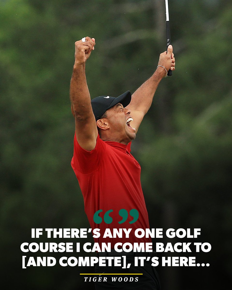 Tiger Woods' best finishes at #TheMasters

1st (1997) 🏆
1st (2001) 🏆 
1st (2002) 🏆 
1st (2005) 🏆 
1st (2019) 🏆
2nd (2008)
T2 (2007)
T3 (2006)
T4 (2010)
T4 (2011)
T4 (2013)
5th (2000)
T6 (2009)