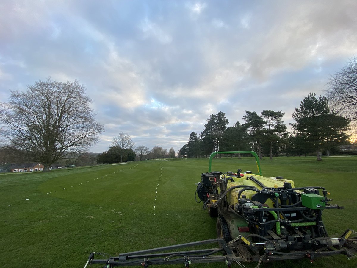 The first of the summer nutrient and wetting agent program on the fairways began this week. 

Our first season adding wetters to our fairway program for regular applications 🤞
