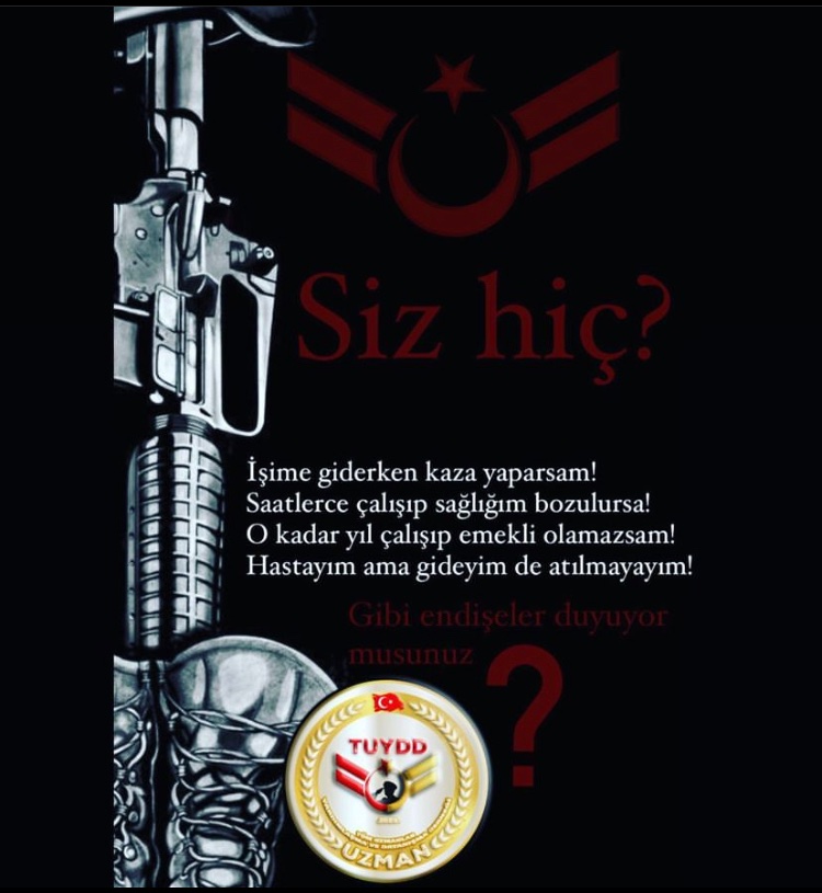 Tuydder's tweet photo. Biz Şanlı Ordunun 
Şanlı Askerleri
Uzman Çavuşların
Layık Kanunlarla 
Çalıştırılmasını istiyoruz 

#UzmanÇavuş 
Kadro Mükafat Değil Haktır 

Vebal Almayın. https://t.co/5VtlfJvWyk