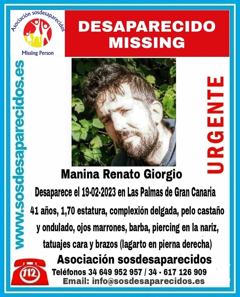 RTVCes's tweet photo. 🔴La asociación @sosdesaparecido activa una alerta de búsqueda, con caracter urgente, tras la desaparición de Manina Renato el pasado 19 de febrero en Las Palmas de #GranCanaria 

Tiene 41 años, mide 1,70 metros, y es de complexión delgada 👇 https://t.co/jvHAgeGayS