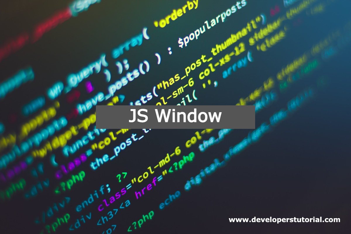 DevelopersTuto's tweet image. A window containing a DOM document is represented by the window object. A window may be the main window
developerstutorial.com/js-window
#javascriptdeveloper #javascript #developerstutorial #classes #forms #100daysofcode #codebasics #programming #htmlforms #onlinetutorials