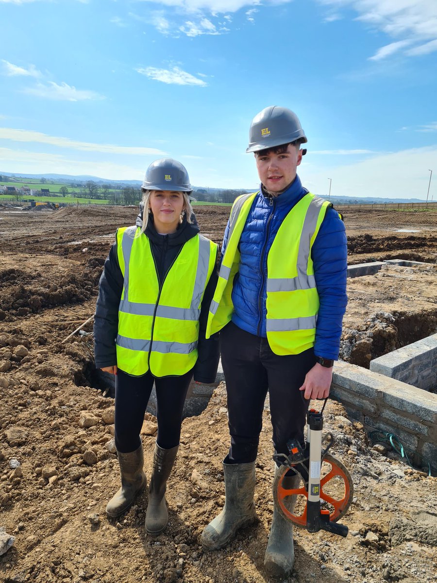 CpcBallycastle's tweet photo. Year 13 pupil Dani McQuillan at Rushfield site, Ballyclare with E&L Construction Services Ltd.
Dani also met past pupil Odhran McGrath who is doing his placement year with the company
Dani is enjoying a fantastic work experience with the company #workrelatedlearning #careers https://t.co/UimwhwFkdC