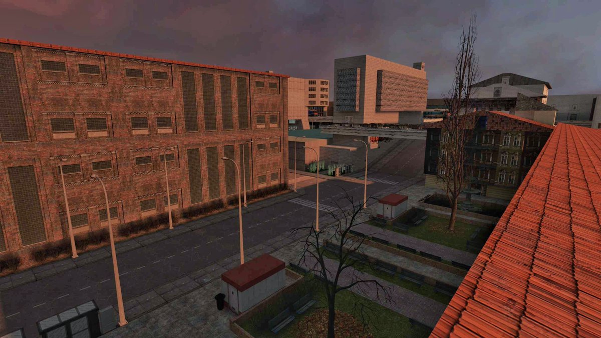 OldJzC's tweet photo. #Throwback to my first fully #playable published #map for Half-Life 2:  Deathmatch - #HalfCraft Northstation! It's been 9 years since I  experimented with merging #HalfLife2  and #Minecraft #aesthetics and created  a large urban-style map. #hl2dm #leveldesign #source #hammer https://t.co/i9yW8mIxGO