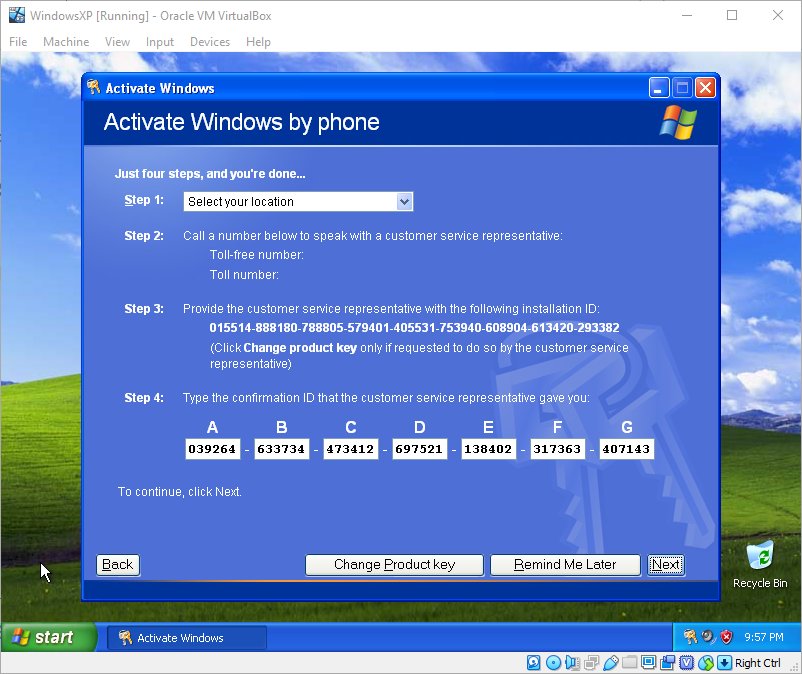 realRetroPC's tweet photo. I can't believe activating Windows XP by phone still works in 2023!?!

... but I am very happy that it does! https://t.co/xbAa0hpqgN