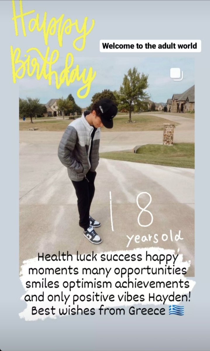 Dimitris_Mal's tweet photo. #HAPPYBIRTHDAY @HaydenSummerall  #birthdaywishes #adultworld #adult #18thbirthday  #birthdaycard https://t.co/VwNrmR5tRe