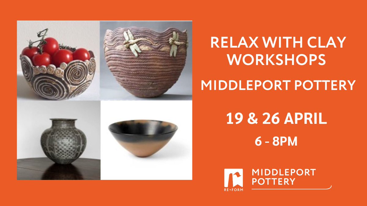 Middleport_Pot's tweet photo. 2 session Relax with Clay workshop - Make &amp; decorate a large coiled pot, fired for collection later. Middleport Pottery's popular workshops are suitable for beginners and aspiring creatives. Tickets limited: https://t.co/tVKBlzRRwg #ceramicworkshop #potteryclasses #whatsonstoke https://t.co/0Y8fNRIz8U