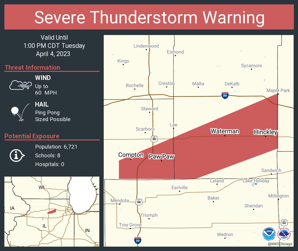 NWS Severe Tstorm on Twitter "Severe Thunderstorm Warning including