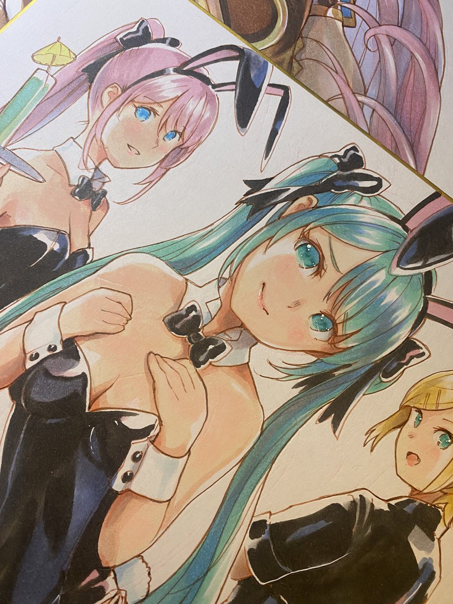 巡音ルカ 「色々お絵描き中〜¶(⁄•˅̮•∖)⁋ 」|MayoRiyo まよりよのイラスト