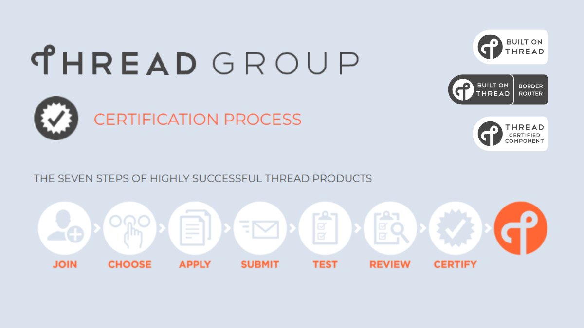 TheThreadGroup's tweet photo. #ThreadCertification provides an official, independent proof-point of a product’s functional conformance to the Thread specification and interoperability performance with market-leading Thread reference implementations.

https://t.co/KcXHb5HUg8

#ThreadGroup #IoT https://t.co/PuHBO4o5NM
