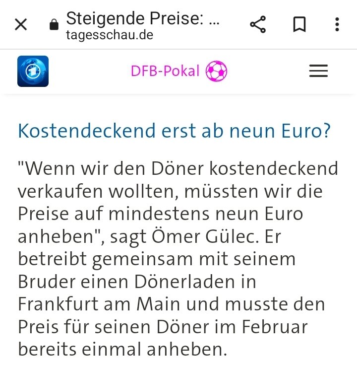 Wenn aufgrund der #Inflation sogar #Gammelfleisch [umgangssprachlich #Döner] bald 9€ kosten soll, darf sich das #Ampel-Regime nicht wundern, wenn Horden von #Tücken bald vor den Toren des #Reichstags stehen.

Dann haben die #Staatsverräter ausgeschwurbelt!