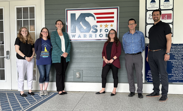 Last week, we were thrilled to visit with one of our research partners, the non-profit service dog organization K9s For Warriors. We are so grateful for their hospitality and the amazing work that they do! Learn more about them here: k9sforwarriors.org #collaboration