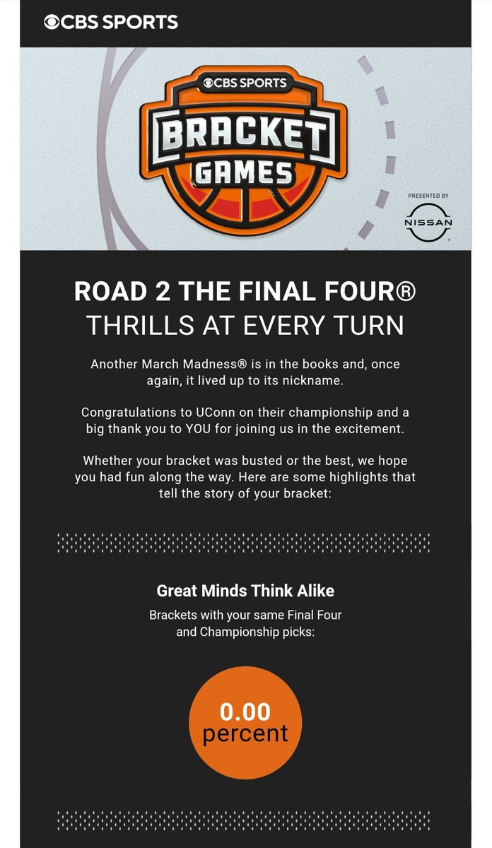 Ortho2Rads's tweet image. Looks like I won 😏😌😁🥳🙌🏾

@UW_MSKrad @cbssports @marchmadnessmbb @UConnMBB #DanceDance 💃🏾💃🏽