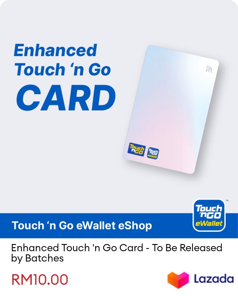wnurdayana's tweet image. ‼️Kad baru Touch N GO NFC dah restock‼️
Beli cepat sebelum habis!
Beli sini: s.lazada.com.my/s.5XbZw?cc

#TouchnGo #touchngoewallet #TouchNGoNFC #LazadaMY