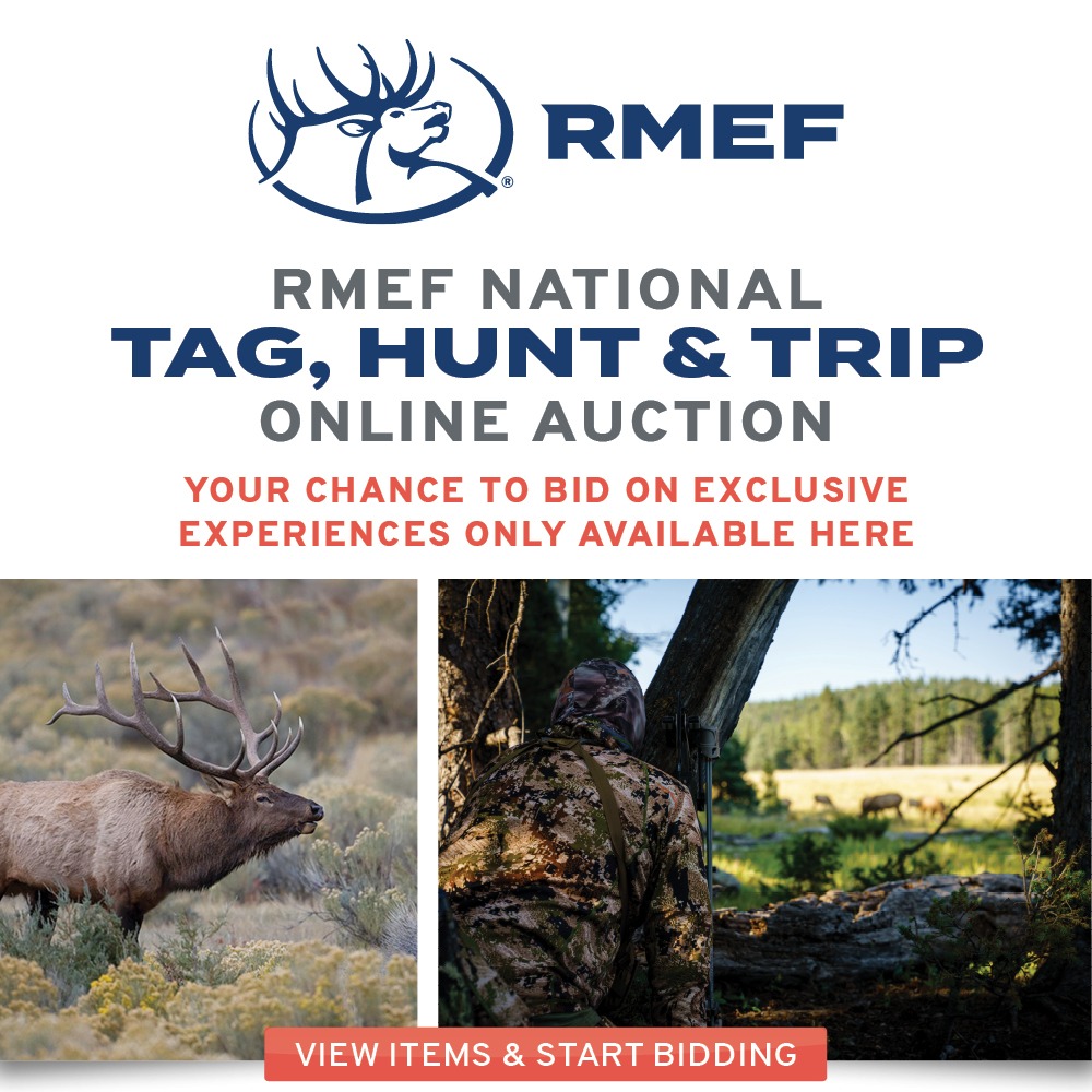 RMEF's tweet photo. Our annual National Tag Auction, with numerous hunts and trips up for grabs, is live now! Follow the link and check it out! https://t.co/IO1CV1qJKk https://t.co/TXrJJr4LNW