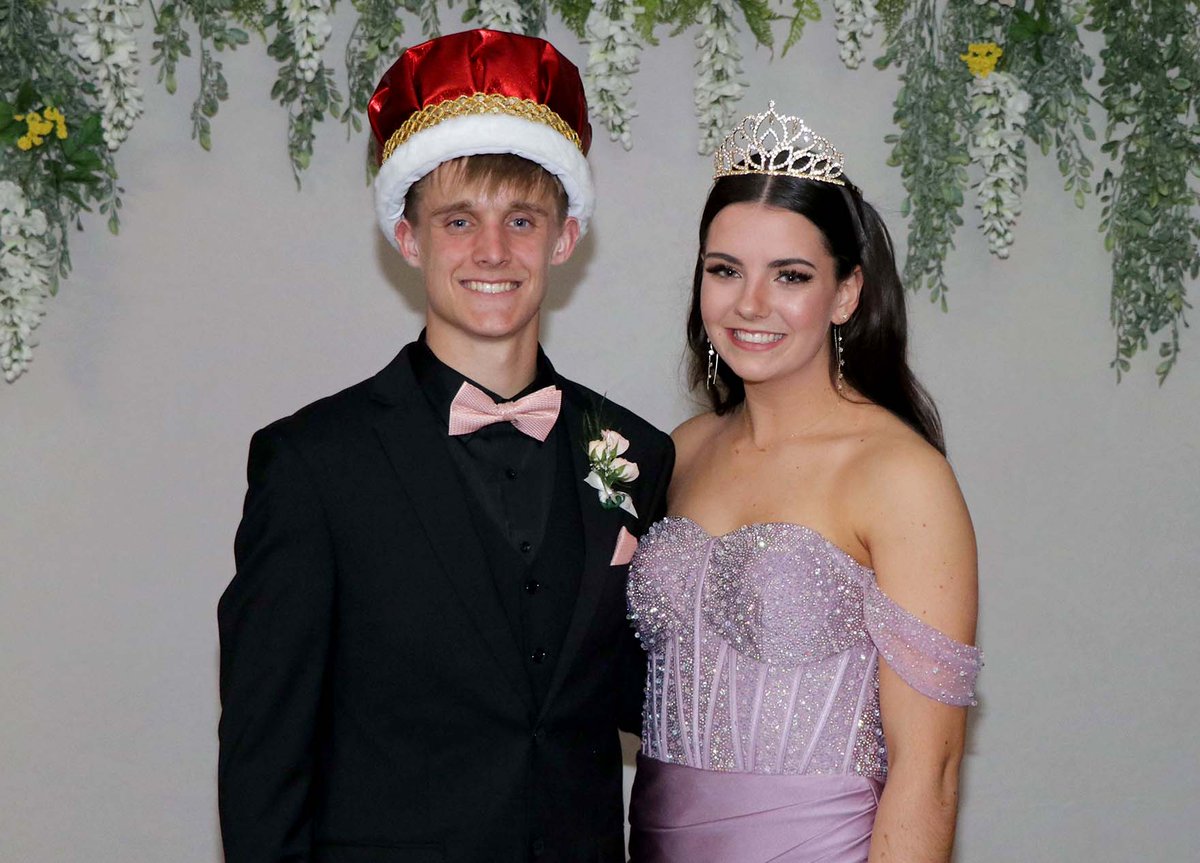 Carsen Staehr and Aleah Vinkenberg were crowned king and queen of the Aurora High School prom royalty court Saturday evening at The Leadership Center. Staehr is the son of Jay and  Kim Staehr. Vinkenberg is the daughter of Dan and Shawna Vinkenberg. <a href="/AuroraHuskies/">Aurora Huskies</a>