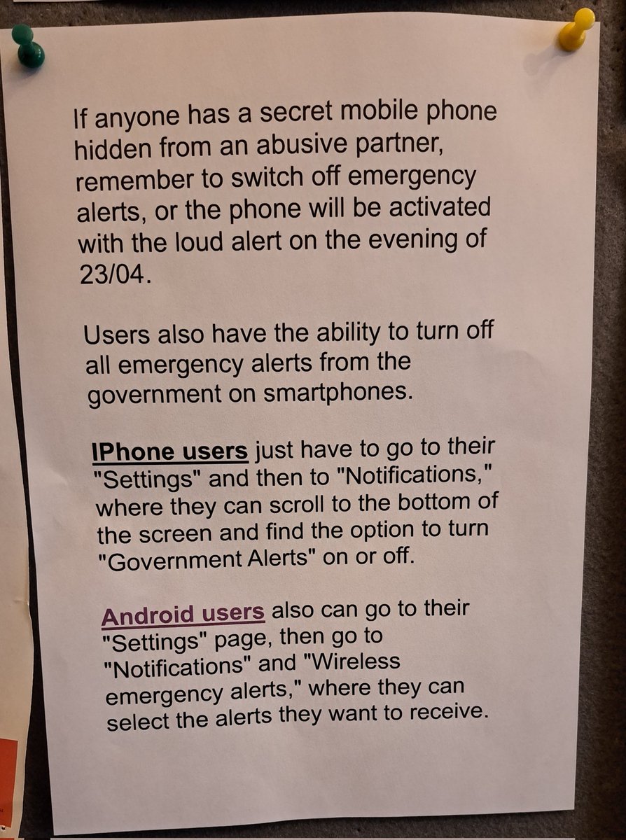 chrisrainbird's tweet photo. We have been given this notice at work saying that there will be a nationwide alarm going off on every mobile phone in the UK on 23rd April. 

If possible, please copy or share. Thank you. https://t.co/J3181c1uuJ
