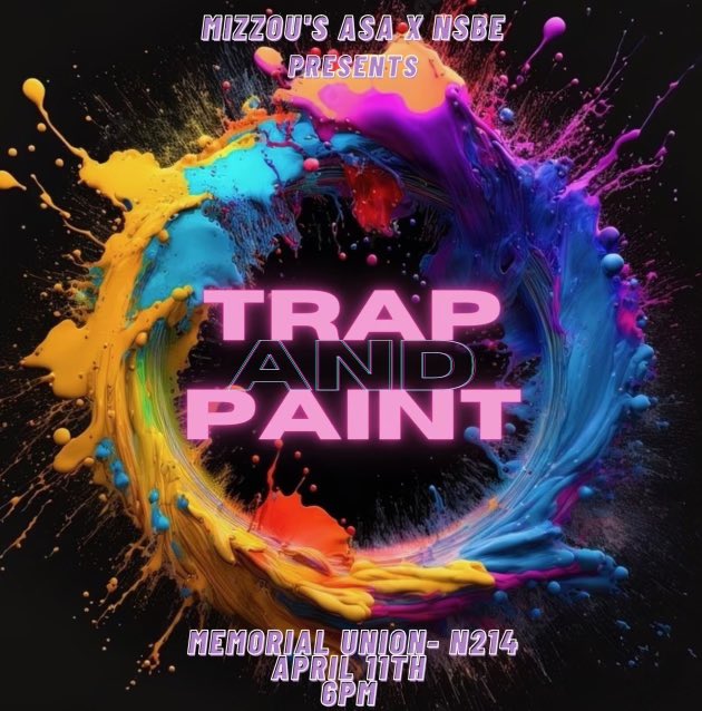 So y’all said y’all needed an event to go to right? Bet that, come out next week to our Trap and Paint event with <a href="/MizzouASA/">Mizzou ASA</a> . Make sure you bring a friend cause this is going to be fun! 🥳#mizzou #mizzouengineering