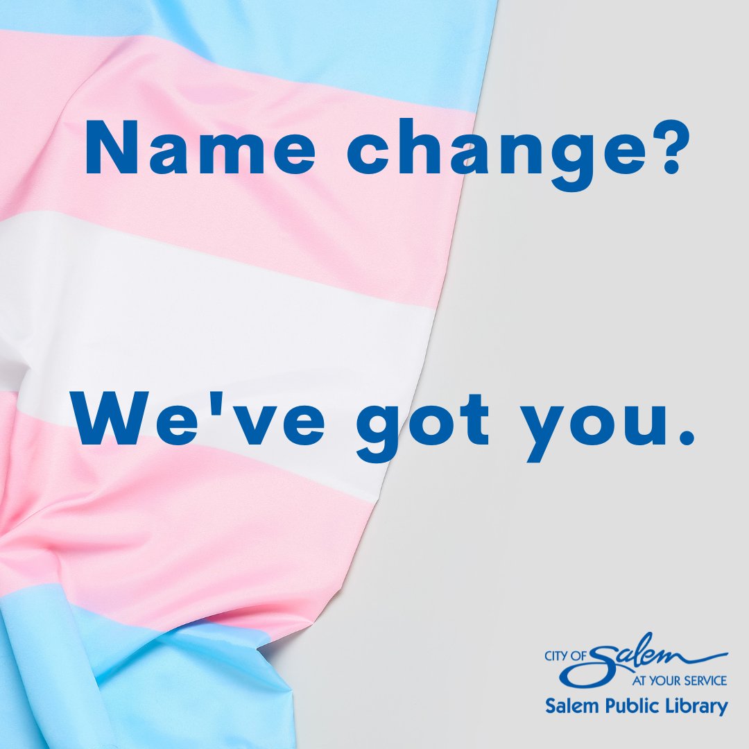 Do you go by a different name than your legal one, or have you recently changed your legal name? Do you have a nickname you prefer to use? SPL is always happy to help you update your account info. Go to any of the “Ask Here” service desks to get your name changed in our system.