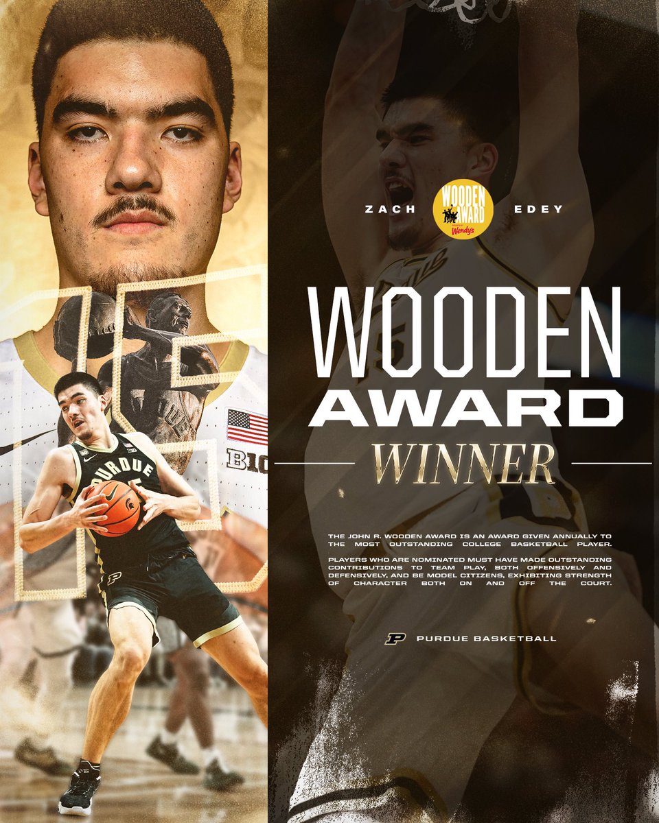 🧹 🧹🧹 6-FOR-6… A CLEAN SWEEP! 

With the <a href="/WoodenAward/">John R. Wooden Award</a> announced today, <a href="/zach_edey/">zach</a> has won ALL SIX National Player of the Year honors!