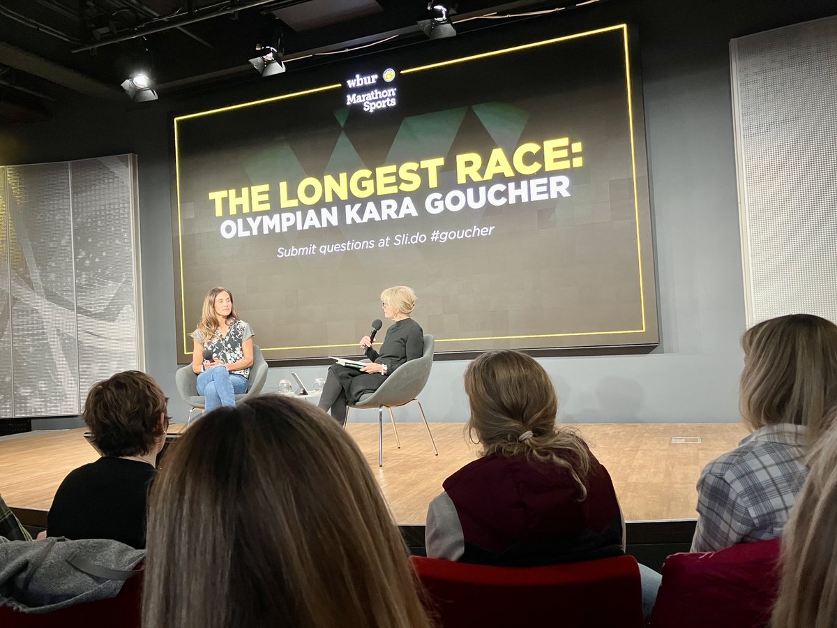 Karyn Miller-Medzon (@kbmm) on Twitter photo .<a href="/karagoucher/">Kara Goucher</a> <a href="/WBURCitySpace/">WBUR CitySpace</a> with <a href="/hereandnowrobin/">Robin Young</a>. Bravery in the face of degradation, abuse, misogyny. Among the best American runners of all time. A privilege to produce this for <a href="/hereandnow/">Here & Now</a> . Listen on Thursday. #running #Olympian <a href="/Nike/">Nike</a> .<a href="/karagoucher/">Kara Goucher</a> <a href="/WBURCitySpace/">WBUR CitySpace</a> with <a href="/hereandnowrobin/">Robin Young</a>. Bravery in the face of degradation, abuse, misogyny. Among the best American runners of all time. A privilege to produce this for <a href="/hereandnow/">Here & Now</a> . Listen on Thursday. #running #Olympian <a href="/Nike/">Nike</a>
