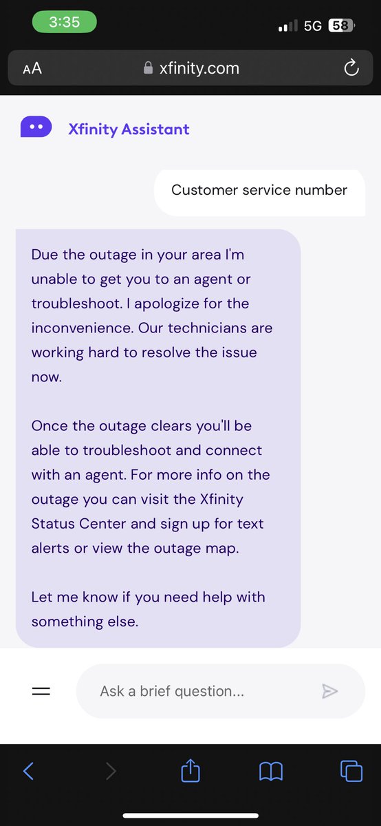 Sainiku2's tweet photo. @XfinitySupport well into 14 hours without service. Apparently we’re not allowed to talk with someone while in an outage? Wtf https://t.co/iookEu26ZQ