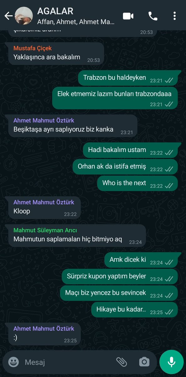 Agalar grubunun fiks muhabbeti ektedir