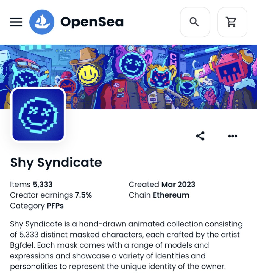 mokshaowei's tweet photo. 1/5

@ShySyndicate is a NFT project led by a team of art and NFT enthusiasts. It's main artist is @bgfdel92 whose art pieces have been sold at upwards of 0.3eth at https://t.co/m4AYAIJu0o https://t.co/V5CGFpkn8d